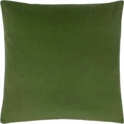 Sunningdale Plain Velvet Olive Cushion Covers 20'' X 20''
