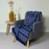 Furn Sundown Woven Tufted Stripe Throw Navy 130cm X 180cm -Ideal Shop 3 7981ec98 5f26 40d6 9850 a8e32494b051