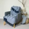 Furn Weaver Herringbone Throw Navy 130cm X 180cm -Ideal Shop 3 800c3786 b2bc 4248 957c 9ad2a016fc6d