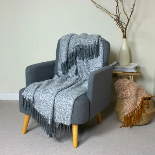 Furn Weaver Herringbone Throw Grey 130cm X 180cm -Ideal Shop 3 be38202d 857d 4044 8c57 9f05912f97f0