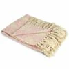 Heart Tassel Recycled Cotton Throw Blush Pink