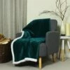 Luxe Sherpa Velvet Fleece Throw Teal -Ideal Shop 3 d9761ea2 04e4 47cf b08a 0e15be17dfdc