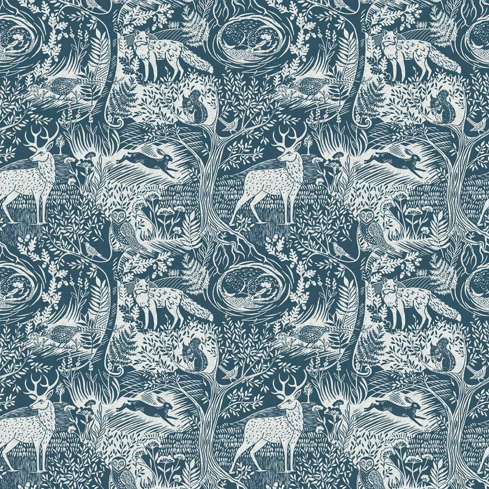 Furn Winter Woods Wallpaper Blue 5 Furn Winter Woods Wallpaper Blue - Image 3
