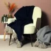 Furn Romily Mohair Chunky Tassel Navy & Natural Throw 130cm X 180cm -Ideal Shop 3 e8c331d6 cb57 4d4a 82cb 852f4a4571f7