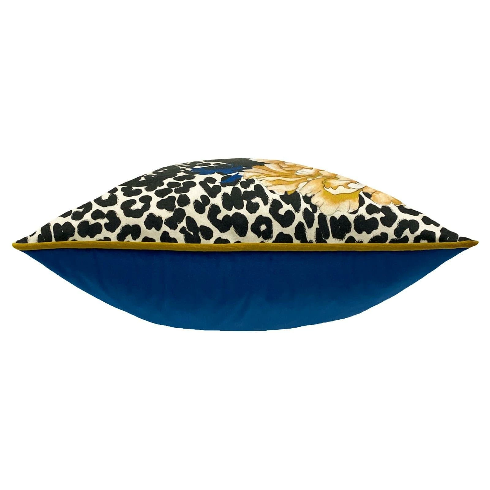 Furn Serpentine Animal Print Ochre & Blue Cushion Cover 17" X 17" 5 Furn Serpentine Animal Print Ochre & Blue Cushion Cover 17" X 17" - Image 3