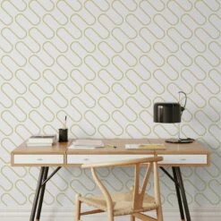 Linear Curve Geometric Natural Wallpaper