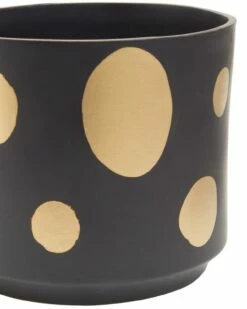 Soho Large Ceramic Plant Pot Black & Gold -Ideal Shop 45daef18 91c1 41e6 a650 a44bb6a8a574