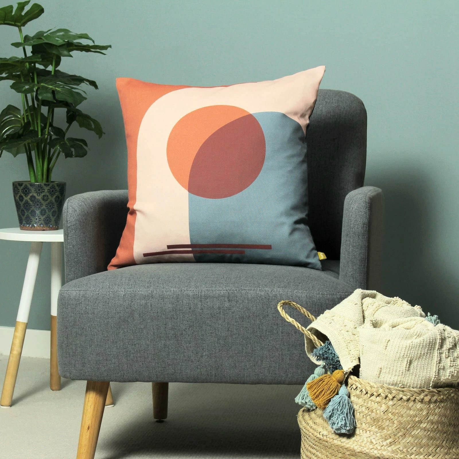 Furn Sun Arch 100% Recycled Multicolour Cushion Cover 20'' X 20'' 3 Furn Sun Arch 100% Recycled Multicolour Cushion Cover 20'' X 20''