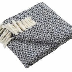 Bexley 100% Recycled Cotton Throw Navy -Ideal Shop 4 25d7a53a 6396 4012 b811 86cf8506cd39