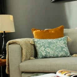 Somerton Sage Floral Cushion Cover 14'' X 20'' -Ideal Shop 4 460c02e7 a4e3 4113 9002 d3322590fa49