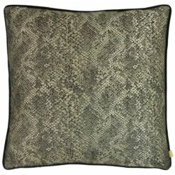 Kai Viper Bronze Snakeskin Print Cushion Cover 20'' X 20''