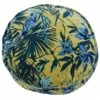 Amazon Jungle Velvet Teal Filled Round Cushion