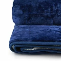 Sherpa Fleece Weighted Blanket Navy -Ideal Shop 4 850ebd77 e698 4a97 8e0c aa6aab6bd942