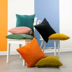 Furn Solo Plain Cotton Velvet Eucalyptus Feather Filled Cushion -Ideal Shop 4 c33a408b 54a3 4a51 847a aa3948abf326