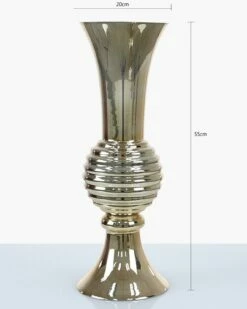 Tall Gold Glass Trumpet Vase -Ideal Shop 4c4076b0 cd68 47d9 b5c6 772d478cfb55
