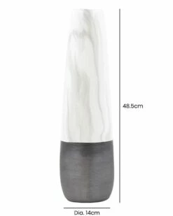 Large Gaia Black & Marble Bullet Vase -Ideal Shop 4f3e43ee 87ed 45ee 8bb3 e7106a15ba36