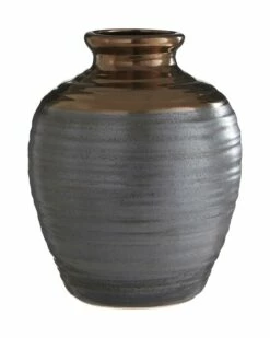 Copper Geometric Ceramic Large Vase