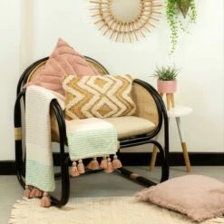 Furn Kamjo Geometric Tufted Blush Feather Filled Cushion -Ideal Shop 5 10bd4aa2 4874 4ceb 97a4 fa0ea27c282e