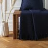 Hayden 100% Recycled Cotton Navy Throws