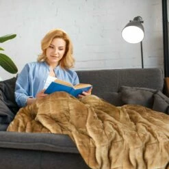 Sherpa Fleece Weighted Blanket Taupe -Ideal Shop 5 65732b05 6d2f 483a ace3 46d33a4ab490