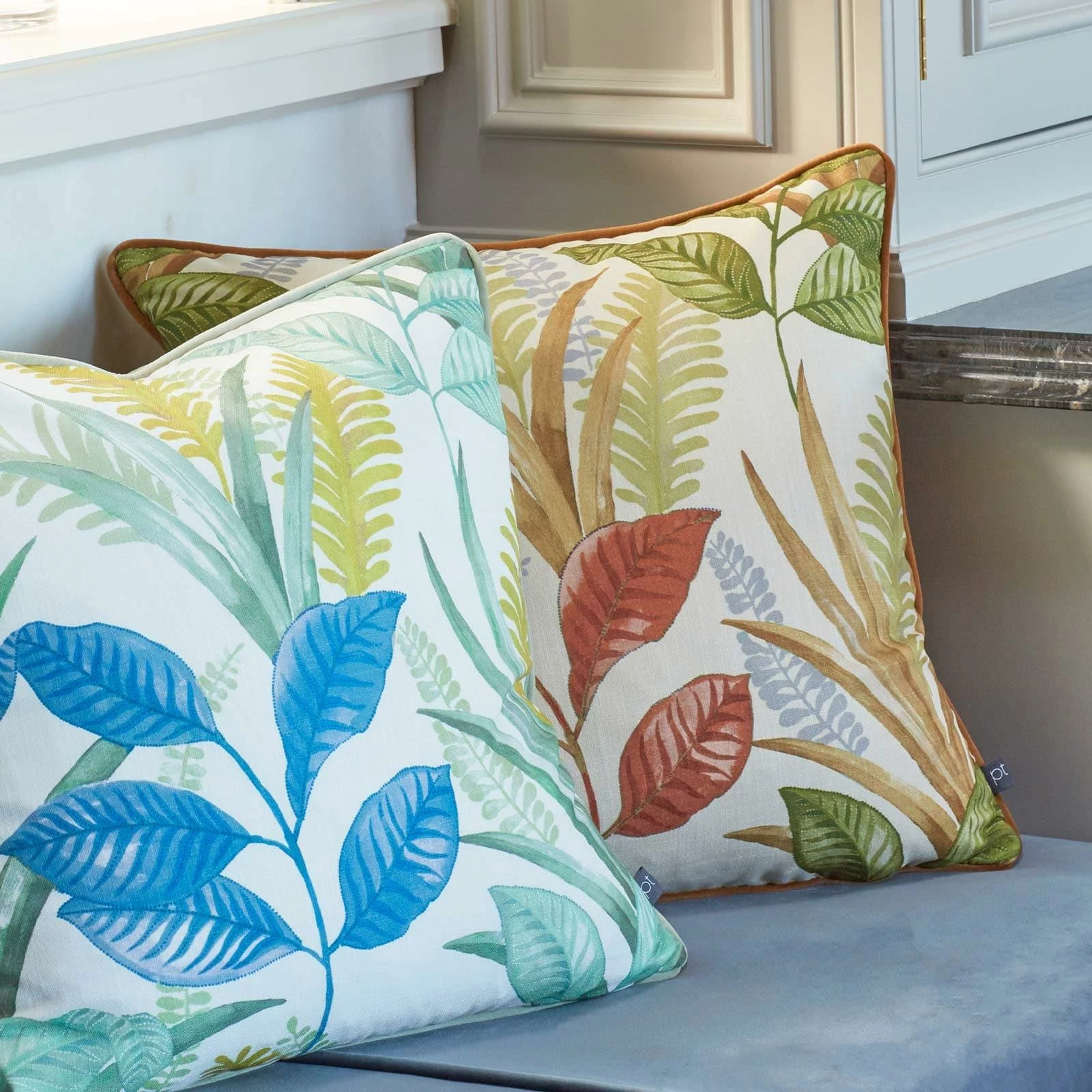 Sumba Mango Tropical Floral Filled Cushions 4 Sumba Mango Tropical Floral Filled Cushions - Image 2