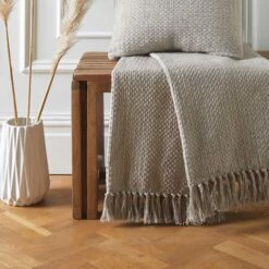 Hayden 100% Recycled Cotton Natural Throws