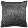 Halo Metallic Charcoal Cushion Cover 17" X 17"