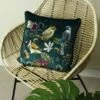 Midnight Garden Birds Green Velvet Cushion Cover 17'' X 17'' -Ideal Shop 5 ab688992 9fe2 4d34 a0be f94c9bf5018e