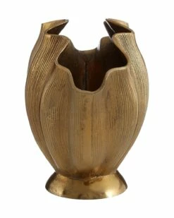 Gold Fluted Aluminium Hatton Vase (Small) -Ideal Shop 5a9c7ef2 025b 4888 95db 91f8c527b662