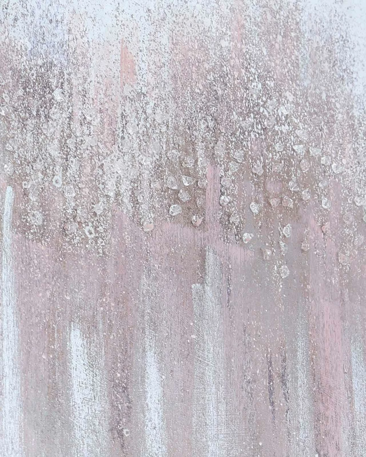 Abstract Pink Textured Canvas With Crystals 5 Abstract Pink Textured Canvas With Crystals - Image 3