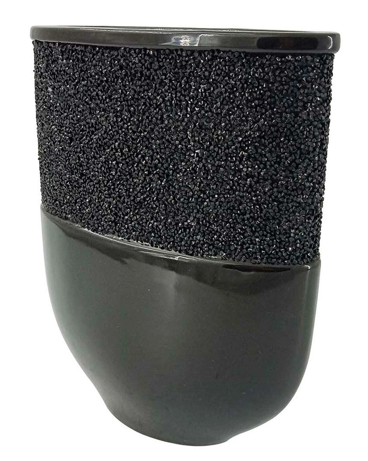 Obsidian Ellipse Glazed Vase 8 Obsidian Ellipse Glazed Vase - Image 6