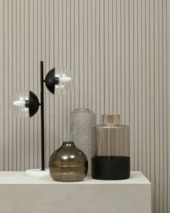 Two Tonal Glass Bottle Vase With Smoked Top And Black Base -Ideal Shop 6167c402 d548 4d7f 8bf9 d90d8eb6a8ff