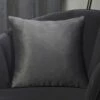 Ambiance Embossed Charcoal Cushion Cover 17" X 17"