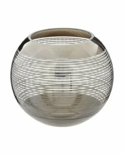 Semi-Transparent Nickel Stripe Glass Large Rounded Vase -Ideal Shop 777306c5 7a61 4765 8494 f67d653a27d5