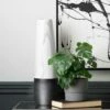Large Gaia Black & Marble Bullet Vase -Ideal Shop 7f8068c9 b2f1 4657 8cf2 3b3aeed30d79