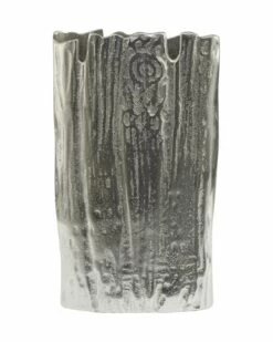 Luss Aluminum Hewn Wood Design Vase