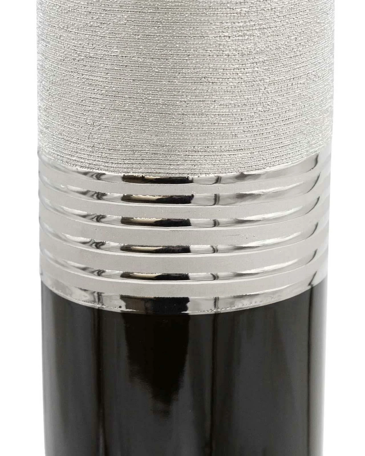 Sela Black & Silver Vase 6 Sela Black & Silver Vase - Image 4