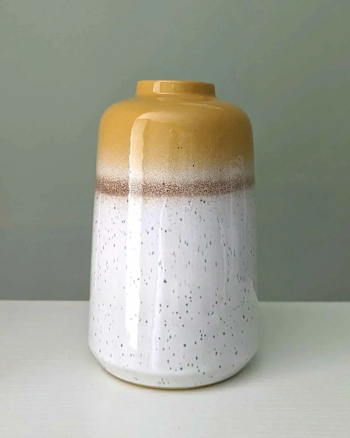Ideal Santorini Ochre Ombre Glaze 18cm Vase 3 Ideal Santorini Ochre Ombre Glaze 18cm Vase