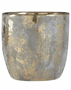 Large Callie Grey & Gold Ceramic Plant Pot