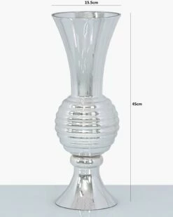 Silver Glass Trumpet Vase -Ideal Shop a81d5781 74fc 4c74 b9b1 09fd3ab75319