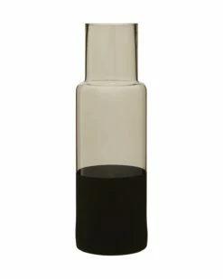 Monochrome Glass Bottle Vase With Smoked Top
