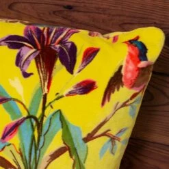 Paradise Tropical Chinoiserie Velvet Acacia Filled Cushions 20'' X 20'' -Ideal Shop acacia 2 70fe00d7 bc48 4c93 a71a 401017d8c644
