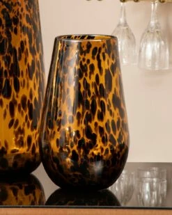 Zoey Tortoiseshell Glass Vase
