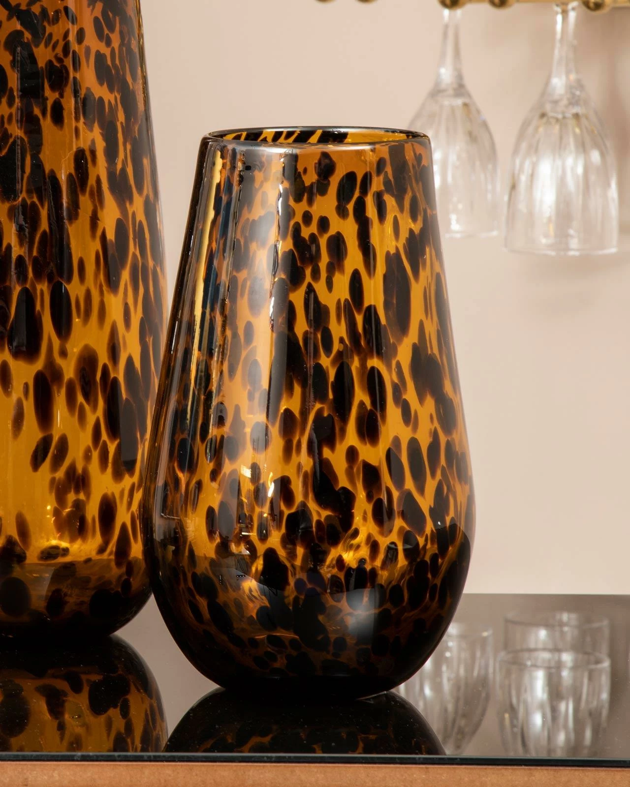 Zoey Tortoiseshell Glass Vase 3 Zoey Tortoiseshell Glass Vase