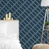 Linear Curve Geometric Navy Wallpaper -Ideal Shop adfc9bfc 0ec9 4695 94bf c7f6b3db9820