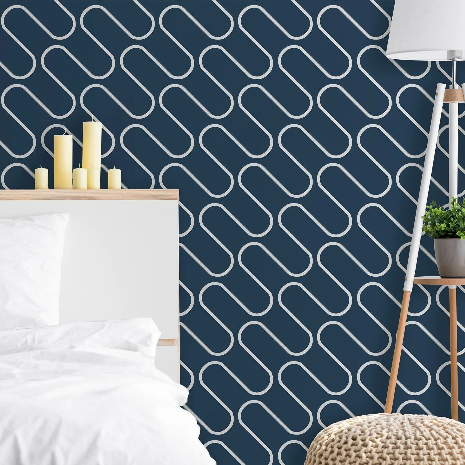 Linear Curve Geometric Navy Wallpaper 3 Linear Curve Geometric Navy Wallpaper