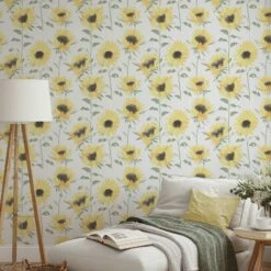 Painted Sunflowers Yellow Wallpaper 8 Painted Sunflowers Yellow Wallpaper -Ideal Shop b8c49f24 7efe 49cd b85e e6a599c68a35