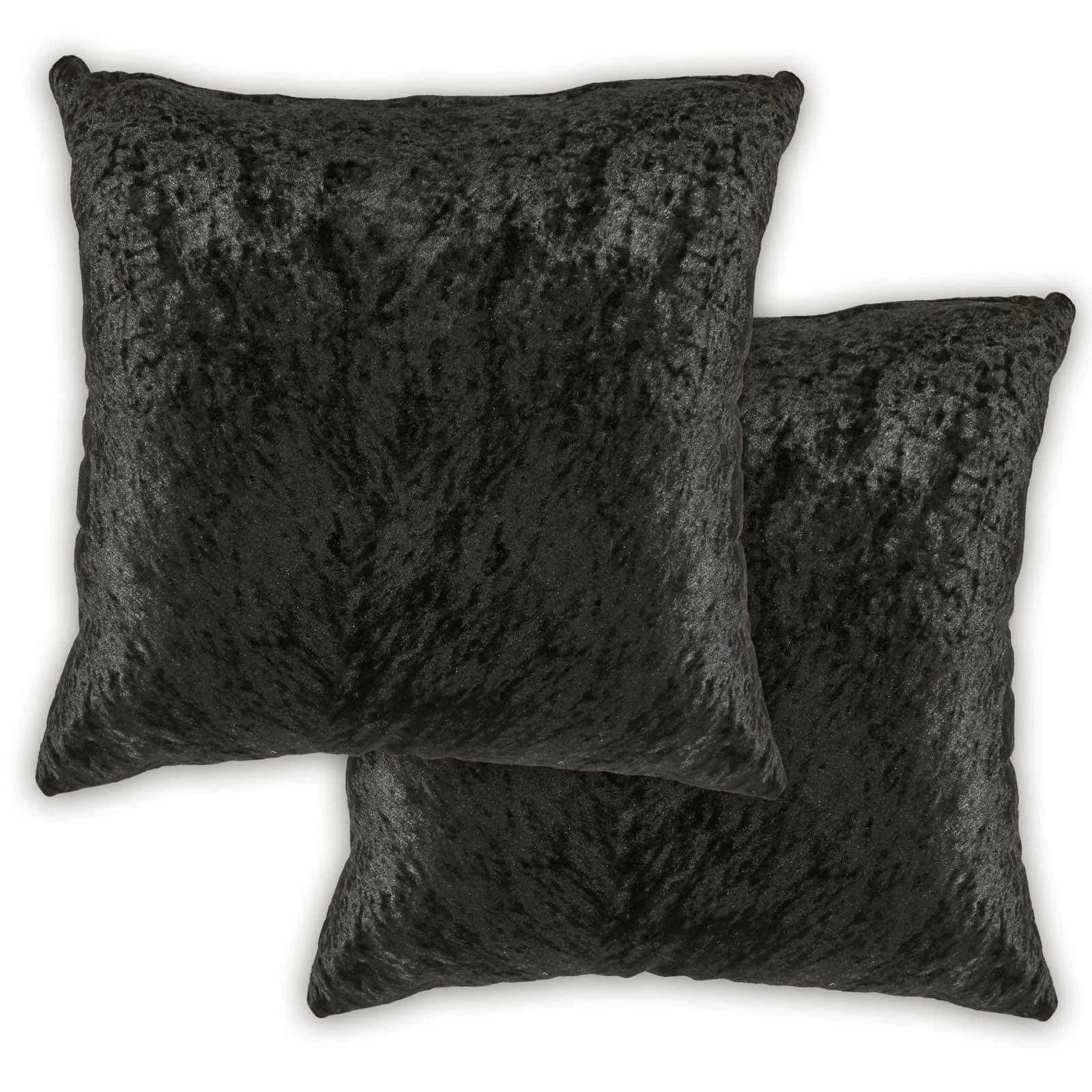 Crushed Velvet Black Cushion Cover 17'' X 17'' 4 Crushed Velvet Black Cushion Cover 17'' X 17'' - Image 2
