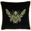 Cerana Embroidered Bee Velvet Black Filled Cushions 20'' X 20'' 2 Cerana Embroidered Bee Velvet Black Filled Cushions 20'' X 20'' -Ideal Shop black 1 fb7e942e 6803 4e6c 9e14 c432eb1f69cc