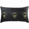 Gold Bee Velvet Black Cushion Cover 12'' X 20''